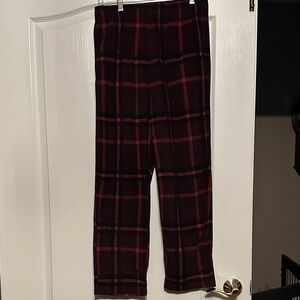 32 Degrees Heat Men's Burgundy and Black Plaid Pants